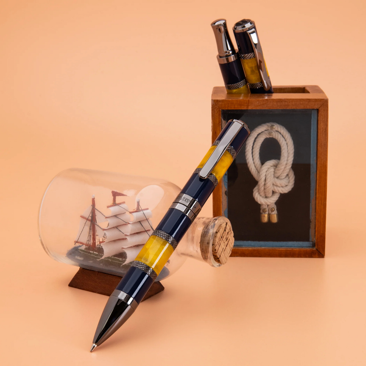 Monteverde USA Regatta Blue Yellow Ballpoint Pen Collection