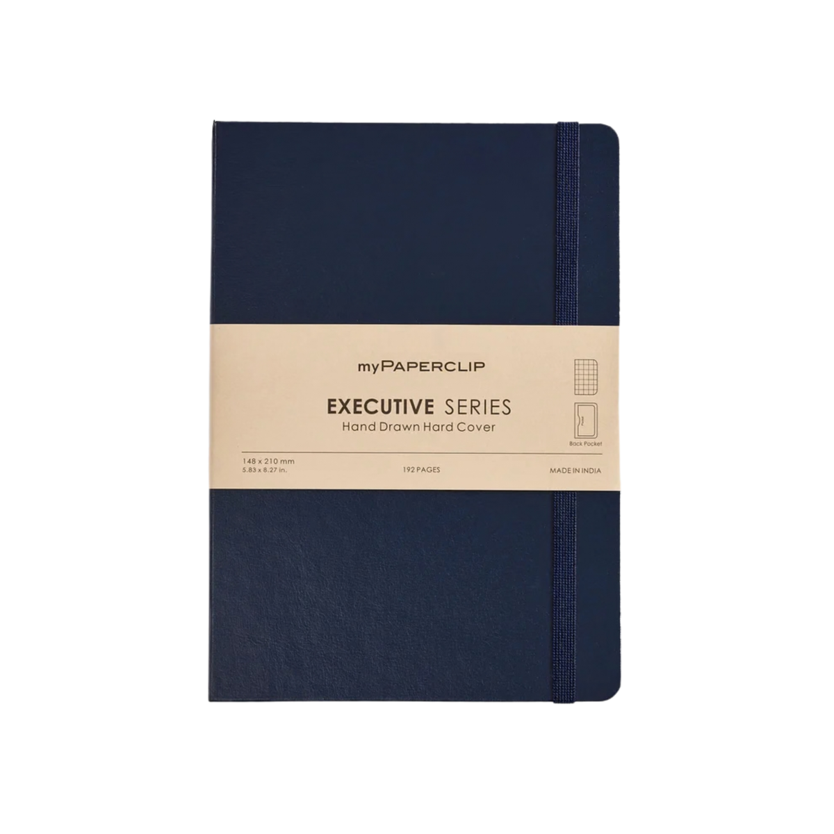 My Paperclip EXECUTIVE SERIES HARD COVER Back Pocket Blue Checks Collection