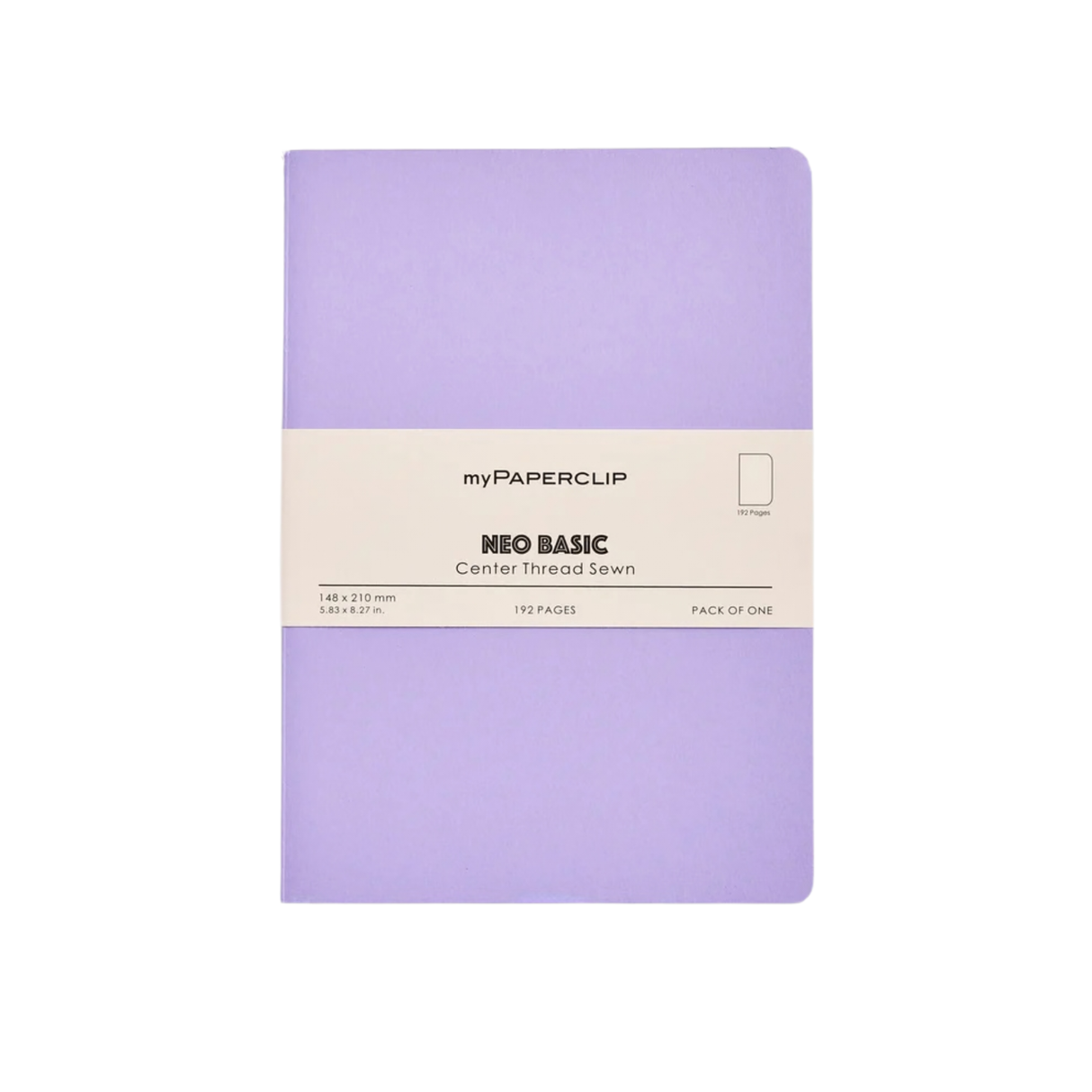 My Paperclip Neo Basic Center Thread Sewn Plain 148 x 210 mm Lilac Collection
