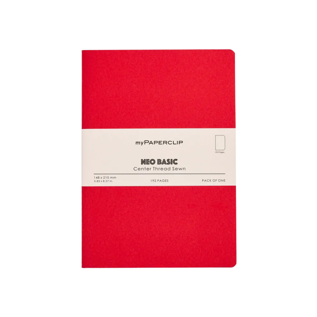 My Paperclip Neo Basic Center Thread Sewn Plain 148 x 210 mm Red Collection
