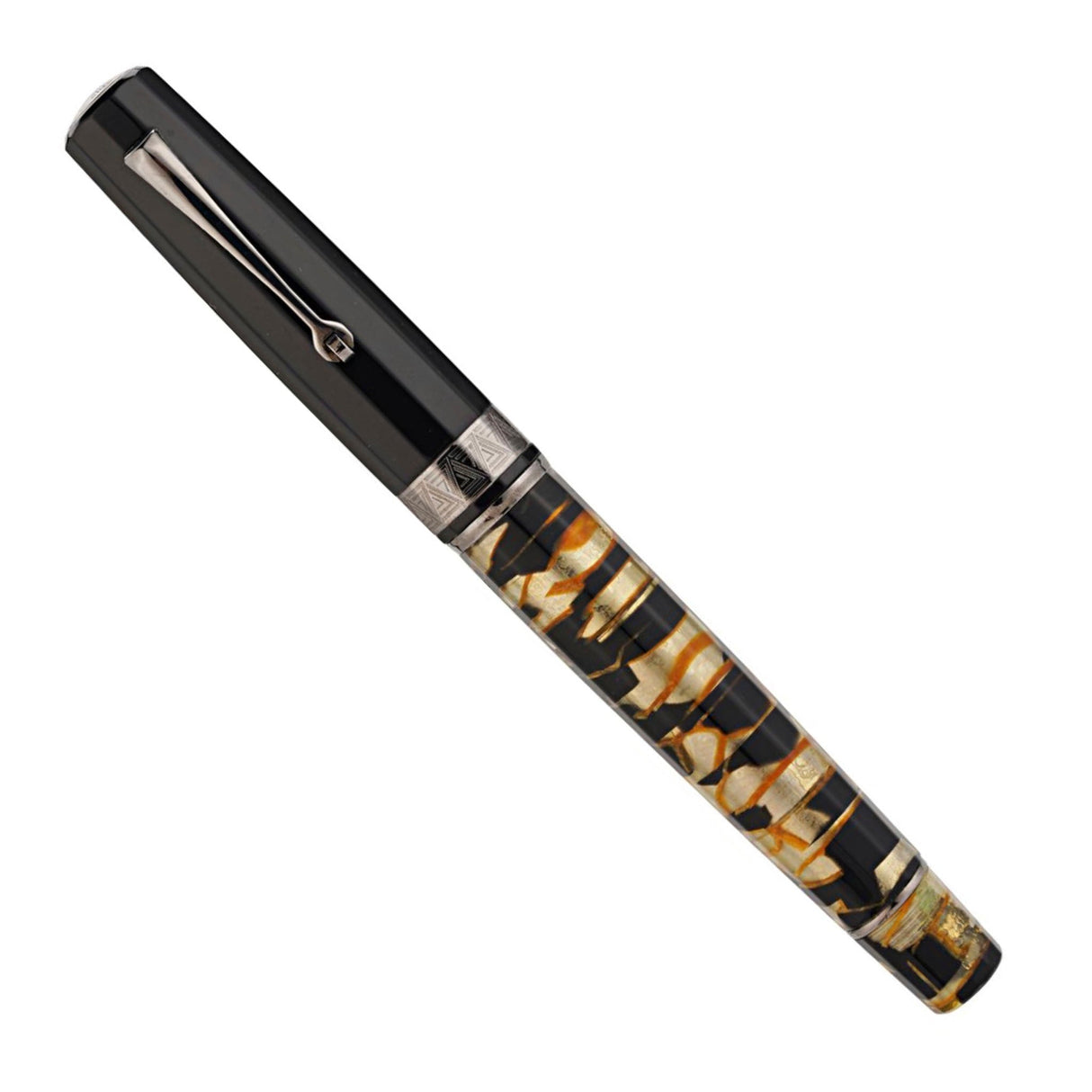 OMAS Paragon Fountain Pen Black Lucens Ruthenium Trim