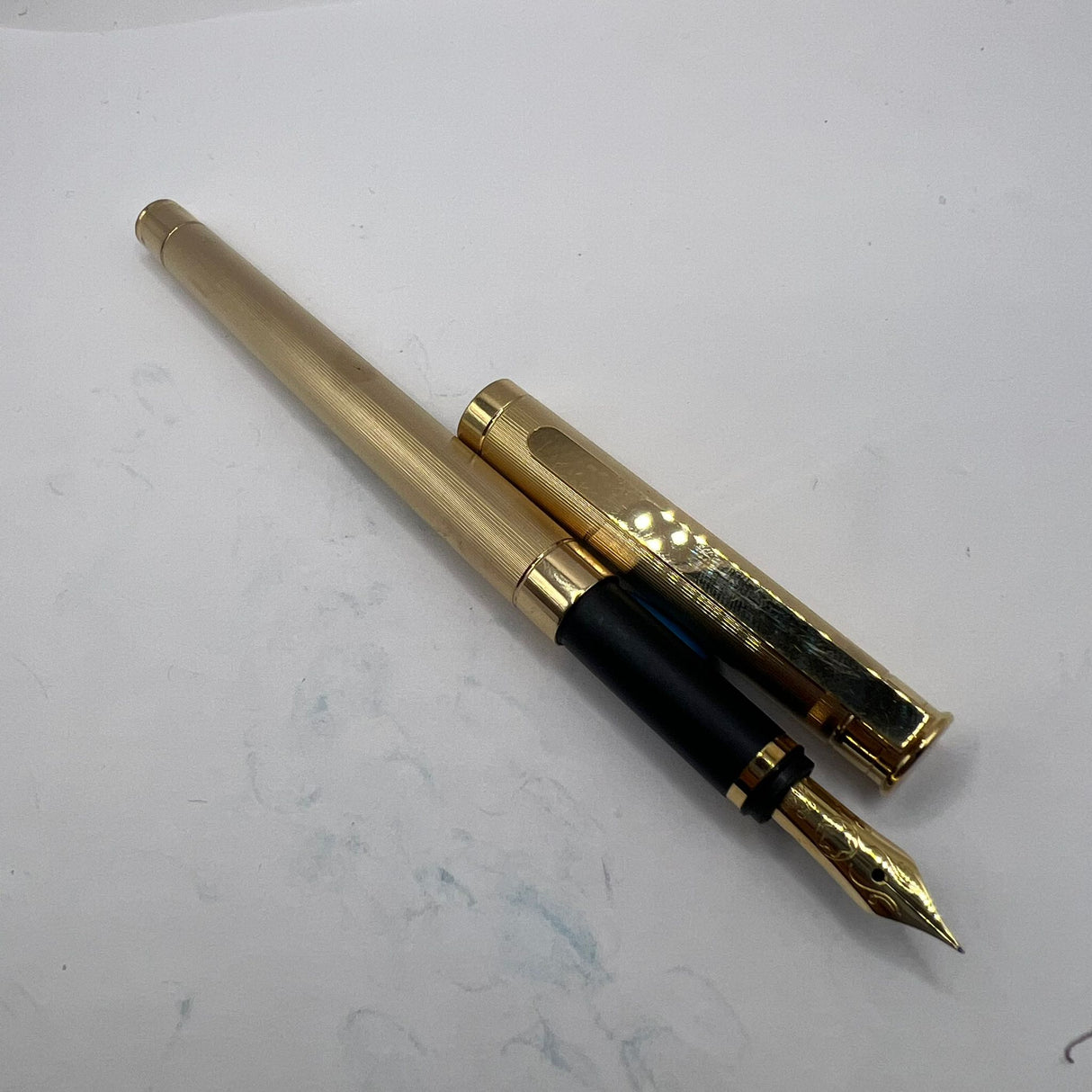Montblanc Noblesse 18k nib Gold plated Fountain Pen - circa 1980