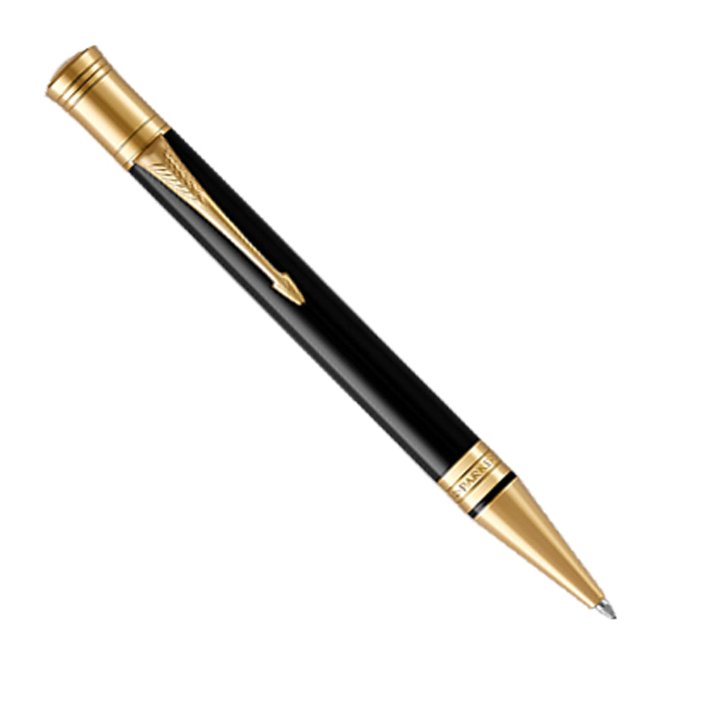 Parker Duofold Black Gold Trim Ballpoint Pen