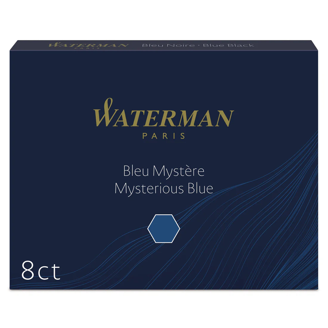 Waterman Ink Cartridges in Mysterious Blue (Pack of 8)