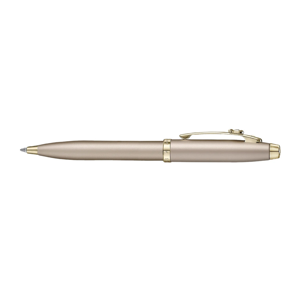 Sheaffer 100 Emily in Paris 9377 Champagne Gold Ballpoint Pen with Champagne Gold Trim and Hardbound Small Notebook - Gift Set