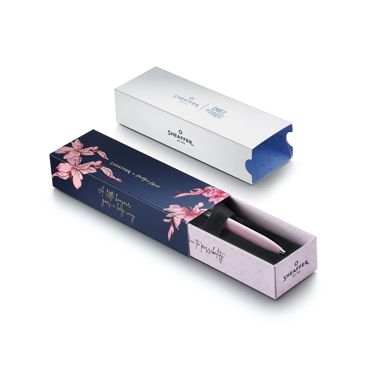 Sheaffer Emily in Paris Sentinel E321 Pink Matte Finish with Chrome-Plated Trims and Bow-Shaped Clip Emblem Ballpoint Pen