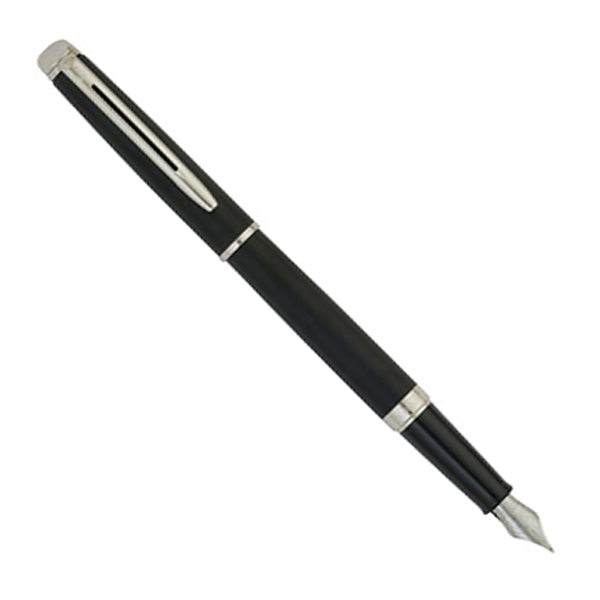 Waterman Hémisphère Black Chrome Trim Fountain Pen