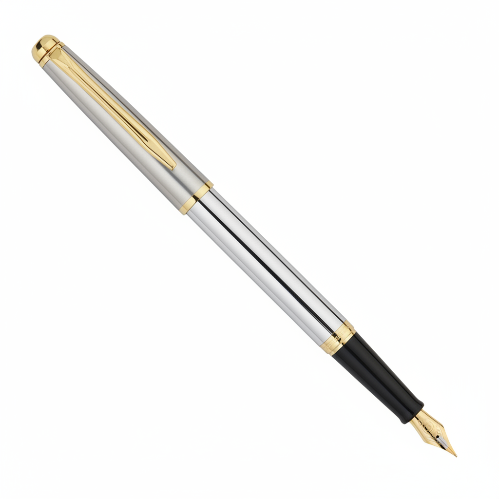 Waterman Hémisphère Stainless Gold Trim - Fountain Pen