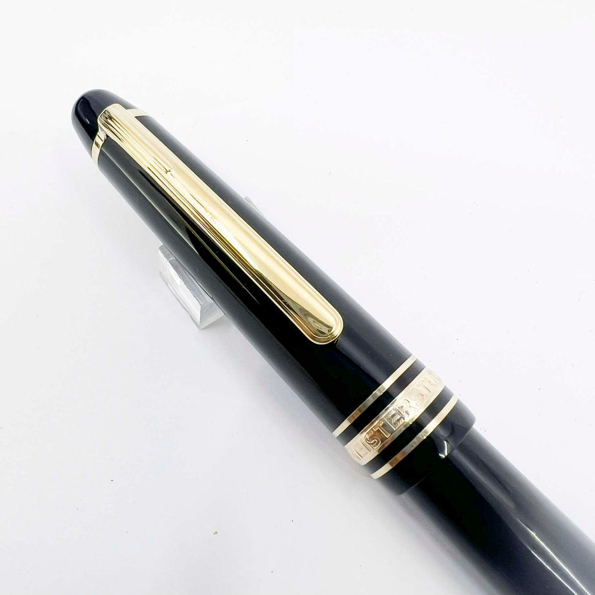 Montblanc Meisterstuck Black Resin #145 (Chopin) Classique Gold-Plated Trim Fountain Pen - Fine 14kt Kt Gold Nib
