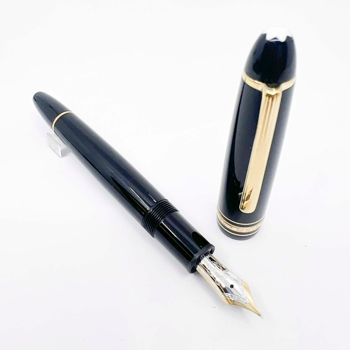 Montblanc Meisterstuck Black Resin #146 LeGrand Fountain Pen - Extra Fine 14kt Gold Nib