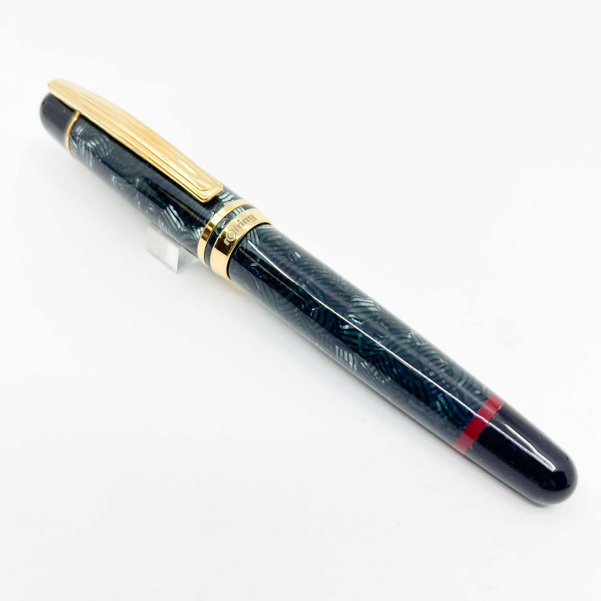 Rotring (German for "Red Ring") Tintenkuli "1928" Celluloid Limited Edition Fountain Pen Celebrating 70 Years of Rotring Pen Production - Medium 18kt Gold Nib + an Interchangeable Stylographic Tubular Point