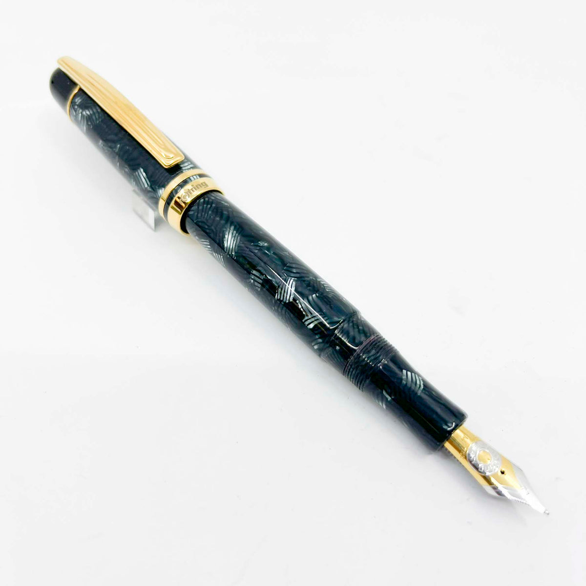 Rotring (German for "Red Ring") Tintenkuli "1928" Celluloid Limited Edition Fountain Pen Celebrating 70 Years of Rotring Pen Production - Medium 18kt Gold Nib + an Interchangeable Stylographic Tubular Point