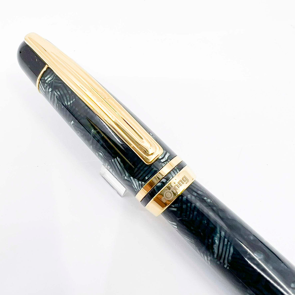 Rotring (German for "Red Ring") Tintenkuli "1928" Celluloid Limited Edition Fountain Pen Celebrating 70 Years of Rotring Pen Production - Medium 18kt Gold Nib + an Interchangeable Stylographic Tubular Point