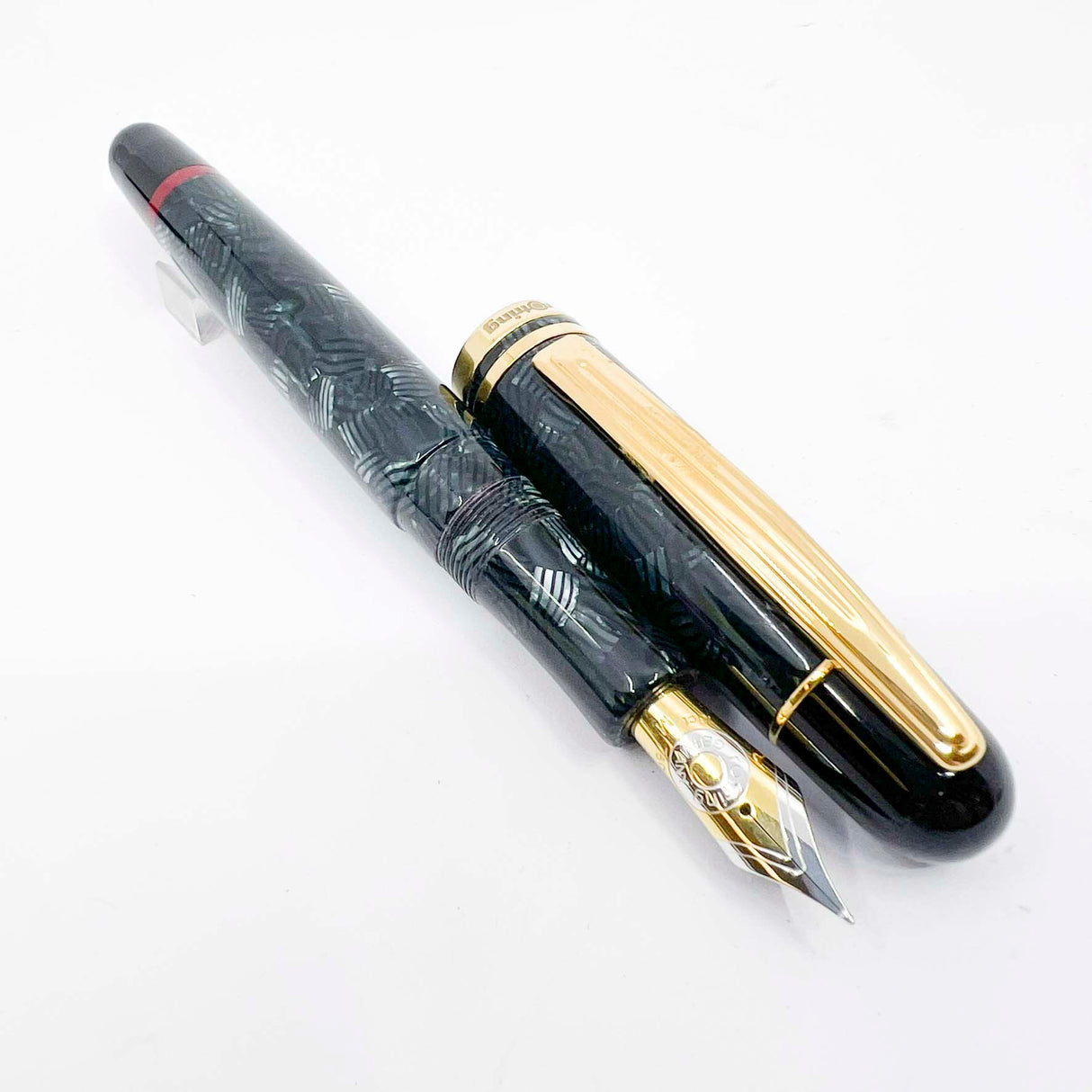 Rotring (German for "Red Ring") Tintenkuli "1928" Celluloid Limited Edition Fountain Pen Celebrating 70 Years of Rotring Pen Production - Medium 18kt Gold Nib + an Interchangeable Stylographic Tubular Point