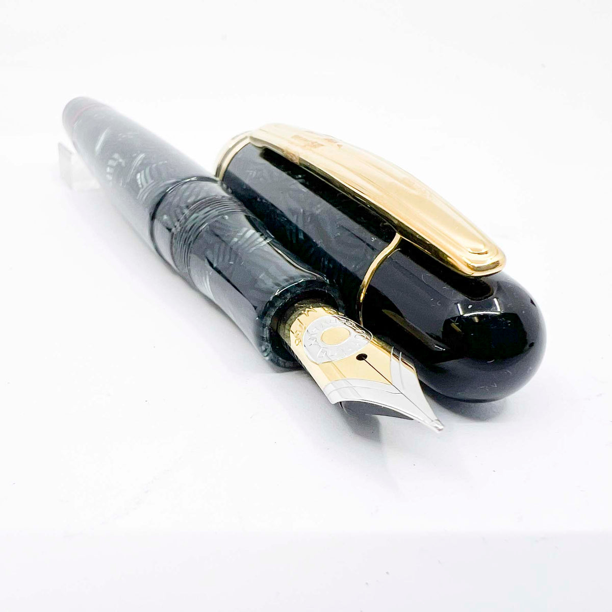 Rotring (German for "Red Ring") Tintenkuli "1928" Celluloid Limited Edition Fountain Pen Celebrating 70 Years of Rotring Pen Production - Medium 18kt Gold Nib + an Interchangeable Stylographic Tubular Point