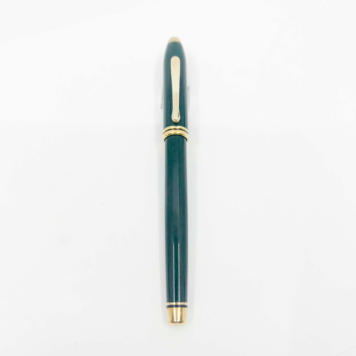 Cross Townsend Marbled Green & Black Lacquered Rollerball - Made in USA