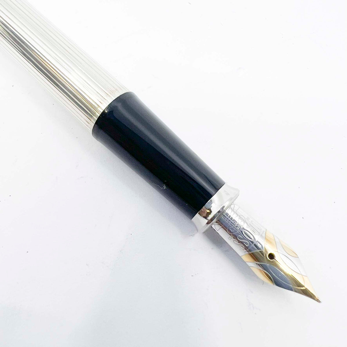 Cross Townsend Sterling Silver Fountain Pen - Made in USA - Fine 18kt Gold Nib