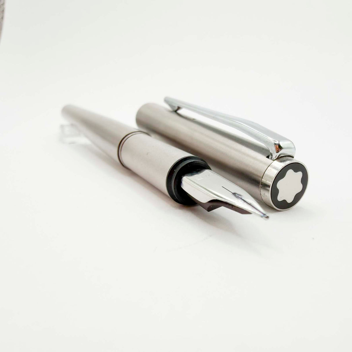 Montblanc Quick Pen/aka Early Noblesse Fountain Pen - Brushed Stainless Steel - Extra Fine Stainless Steel Nib
