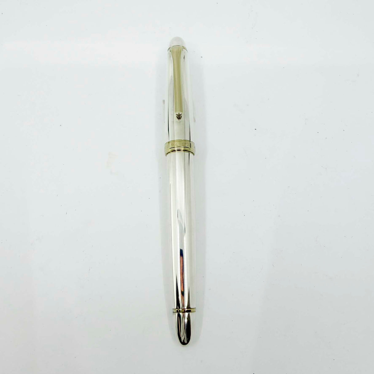 Sailor 1911L Large Sterling Silver Fountain Pen - Broad 21kt Gold Nib