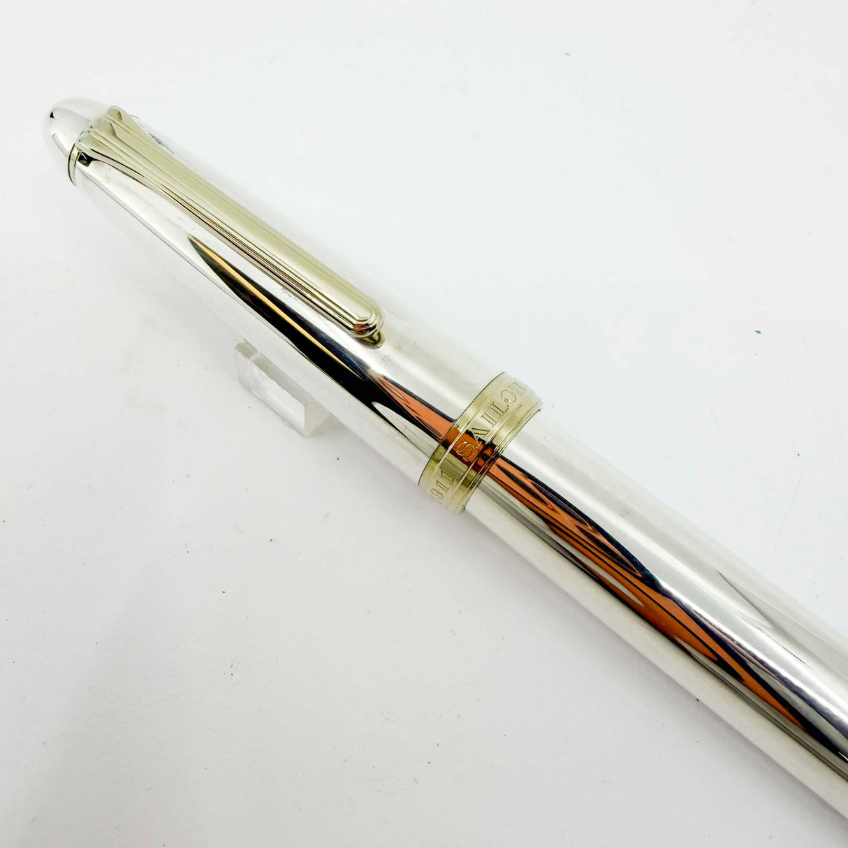 Sailor 1911L Large Sterling Silver Fountain Pen - Broad 21kt Gold Nib