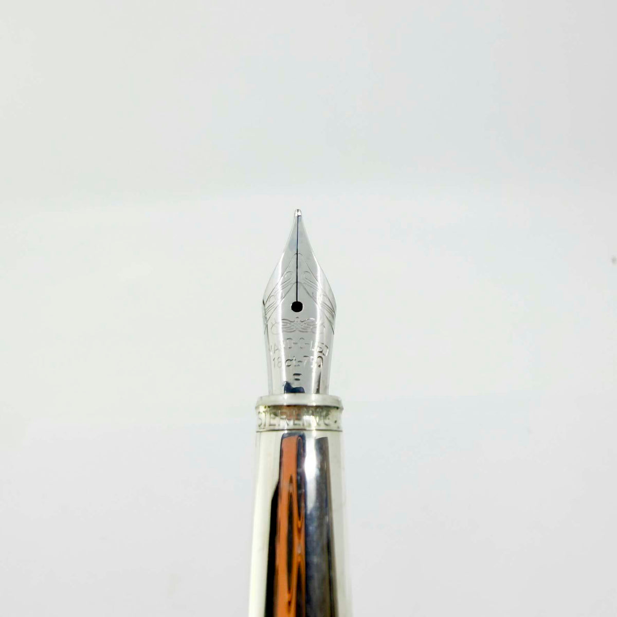 Yard-O-Led Viceroy Standard Barley Sterling Silver .925 Fountain Pen - Fine 18kt Gold Nib