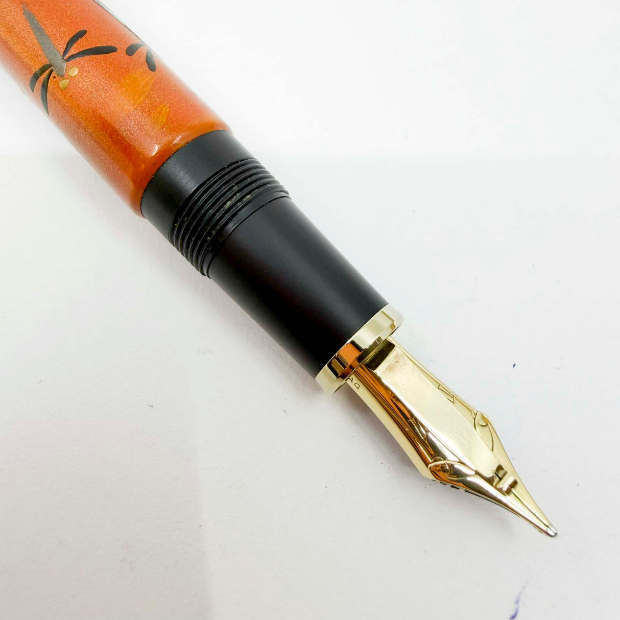 Sailor Negoro Nuri Red Meteor FP5 Long Bodied Dragonfly Fountain Pen - Naginata Cross Emperor 21kt Gold Nib!! RARE!