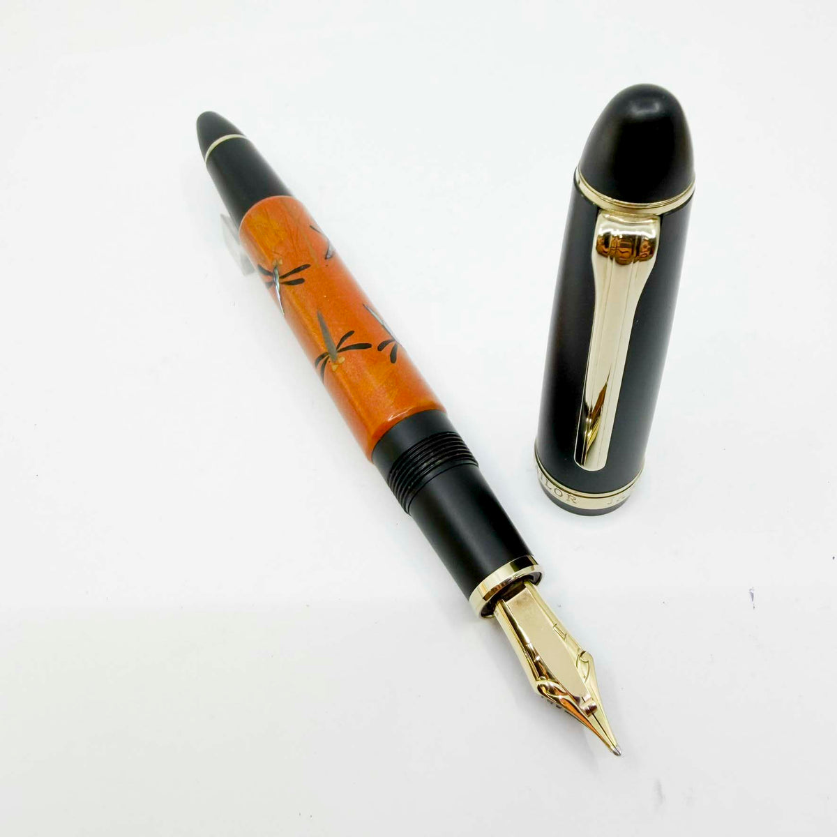 Sailor Negoro Nuri Red Meteor FP5 Long Bodied Dragonfly Fountain Pen - Naginata Cross Emperor 21kt Gold Nib!! RARE!