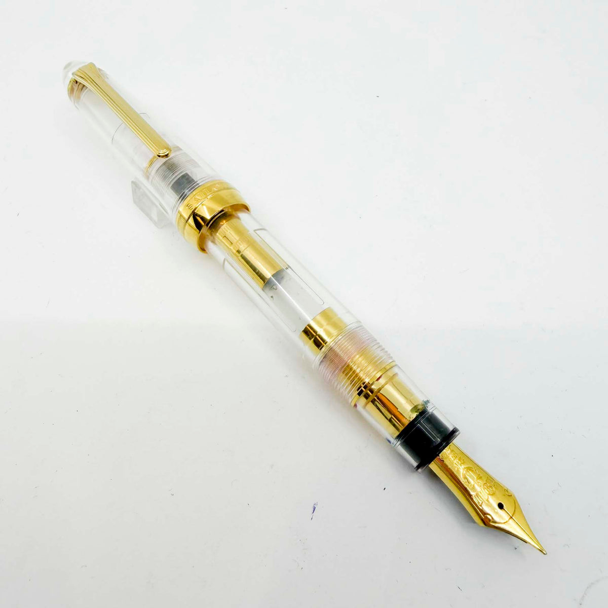 Sailor 1911L Large Transparent Demonstrator Fountain Pen - Medium 21kt Gold Nib