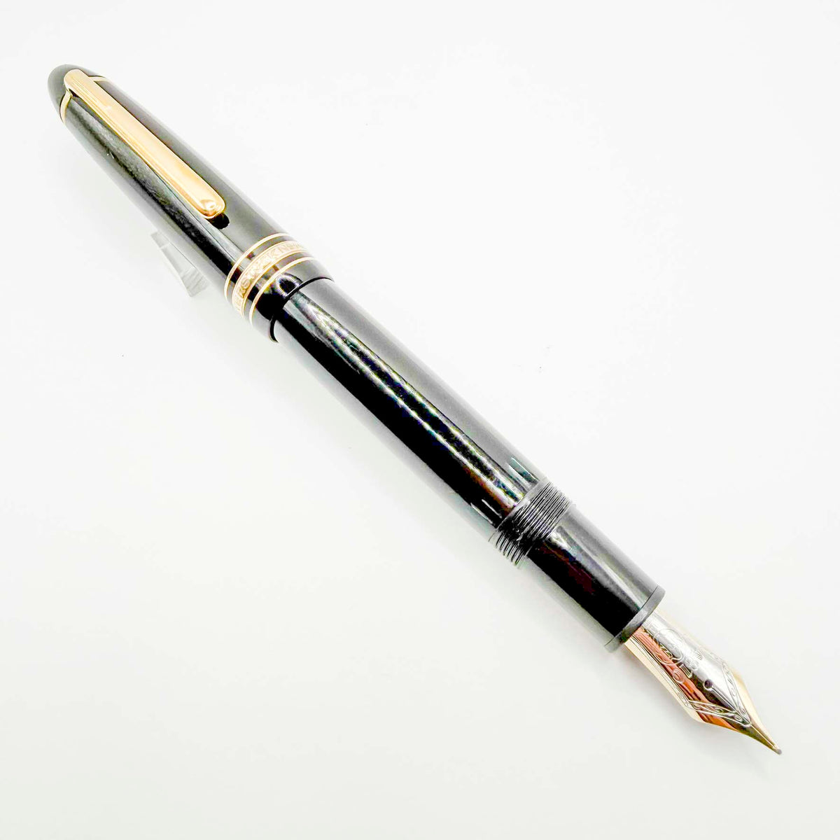Montblanc Meisterstuck Black Resin #146 LeGrand Fountain Pen - Fine 14kt Gold Nib