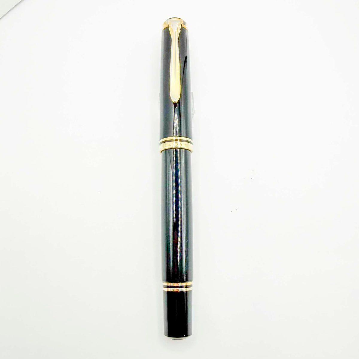 Pelikan M800 Solid Black Fountain Pen - Early Model "W. Germany" on Cap Band + Extra Fine 14kt Nib