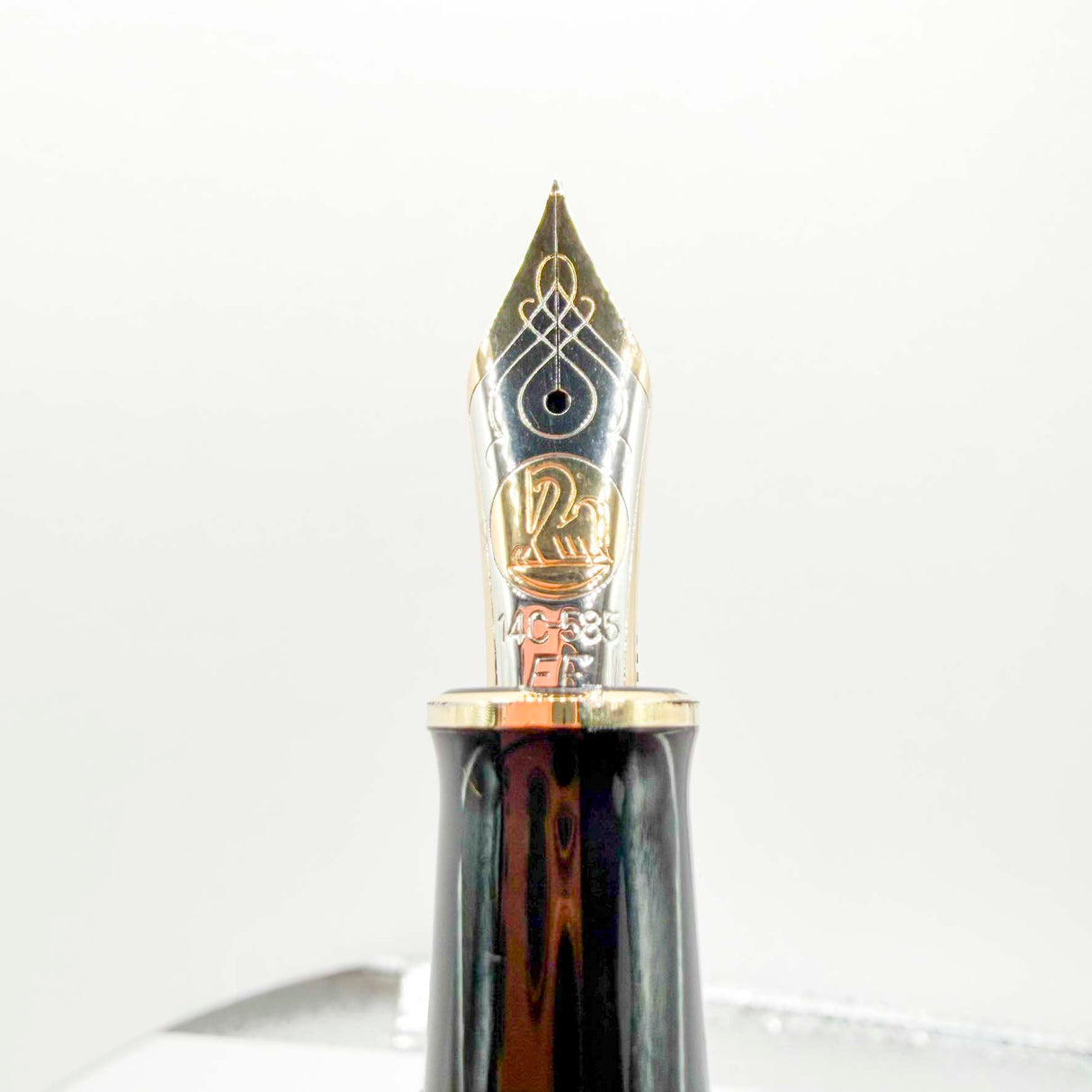Pelikan M800 Solid Black Fountain Pen - Early Model "W. Germany" on Cap Band + Extra Fine 14kt Nib