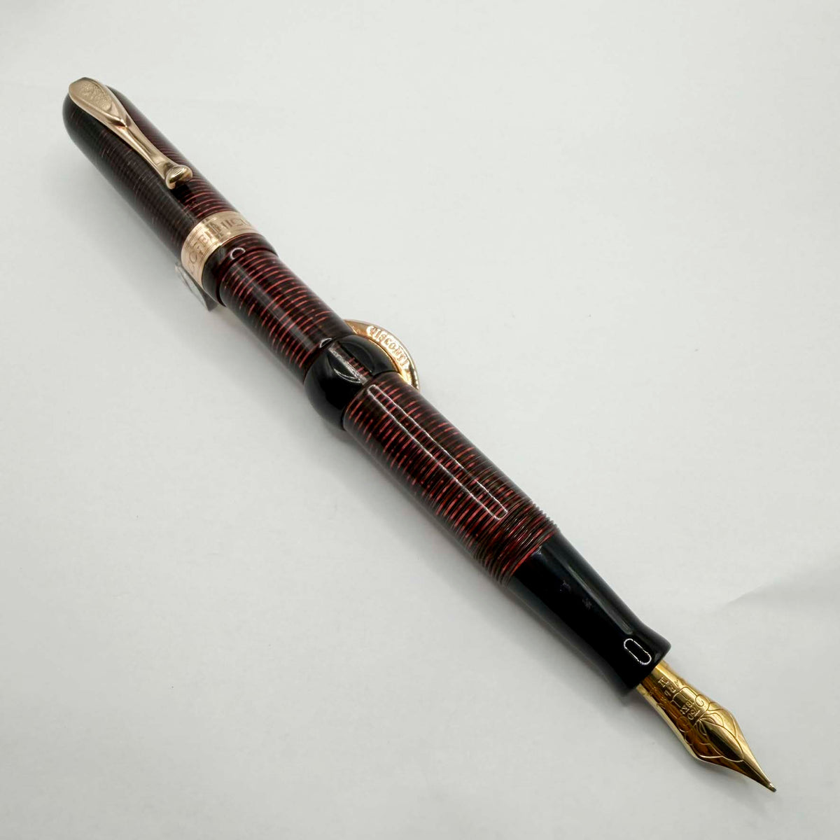 Visconti Copernicus Burgundy Celluloid Limited Edition Fountain Pen - Medium 18kt Gold Nib