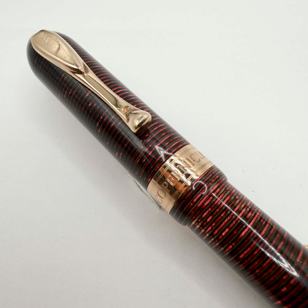 Visconti Copernicus Burgundy Celluloid Limited Edition Fountain Pen - Medium 18kt Gold Nib
