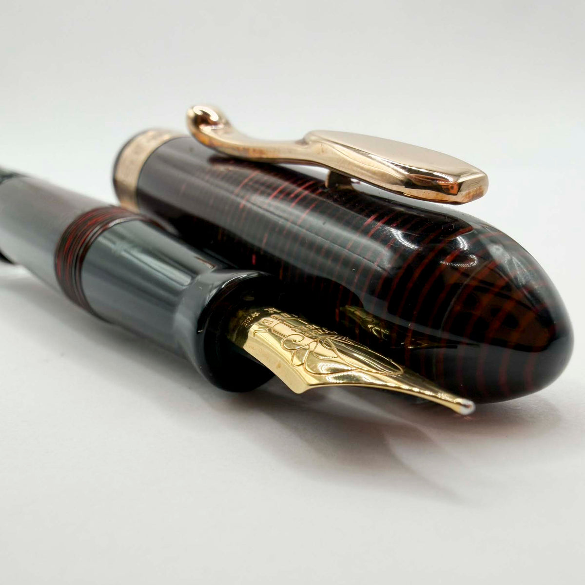 Visconti Copernicus Burgundy Celluloid Limited Edition Fountain Pen - Medium 18kt Gold Nib