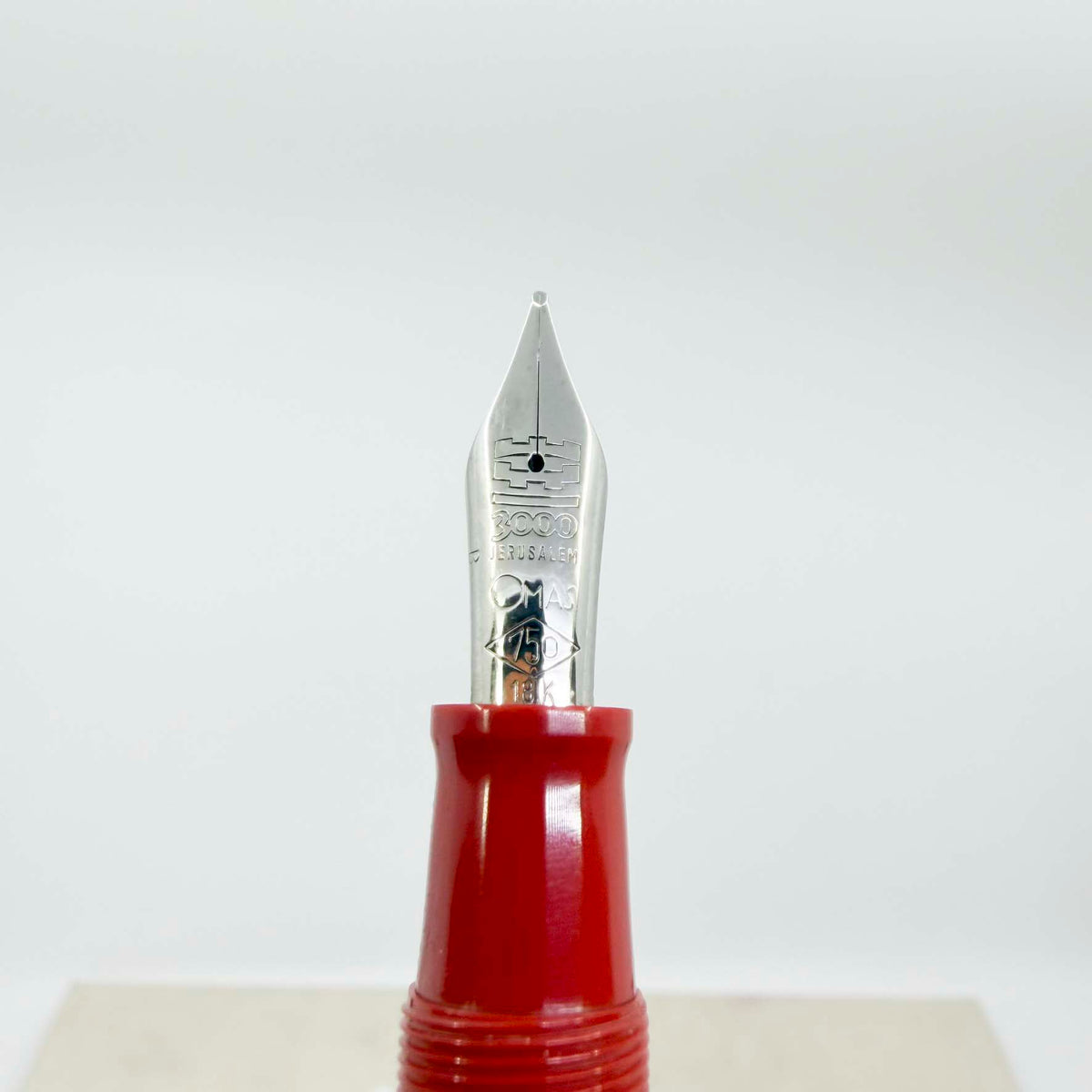 OMAS Jerusalem 3000 Limited Edition Sterling Silver Fountain Pen (1996) - Broad 18kt Gold Nib