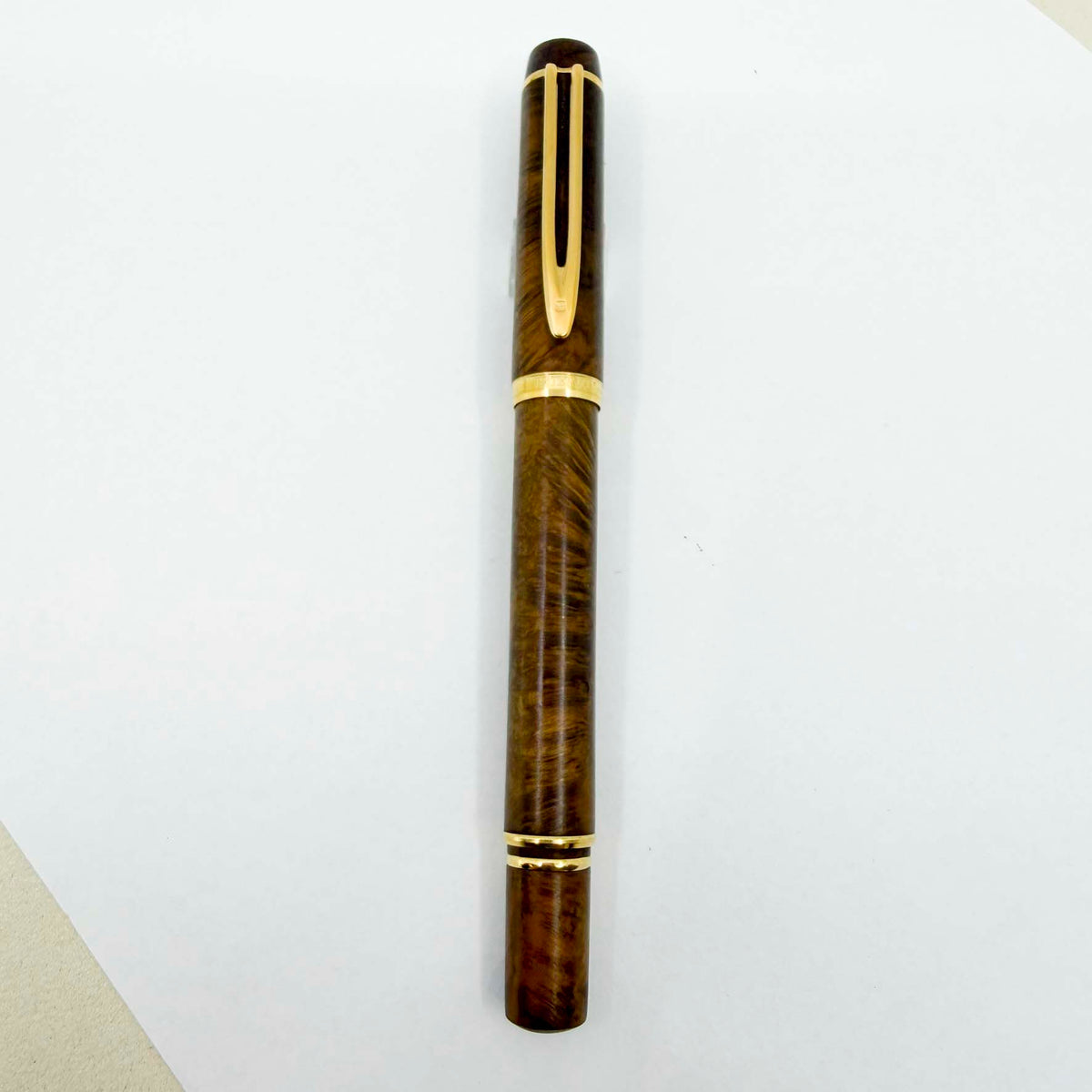 Waterman Man 100 Briarwood Fountain Pen - Fine 18kt Gold Nib
