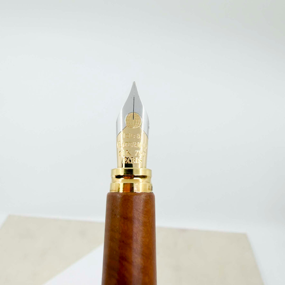 Waterman Man 100 Briarwood Fountain Pen - Fine 18kt Gold Nib