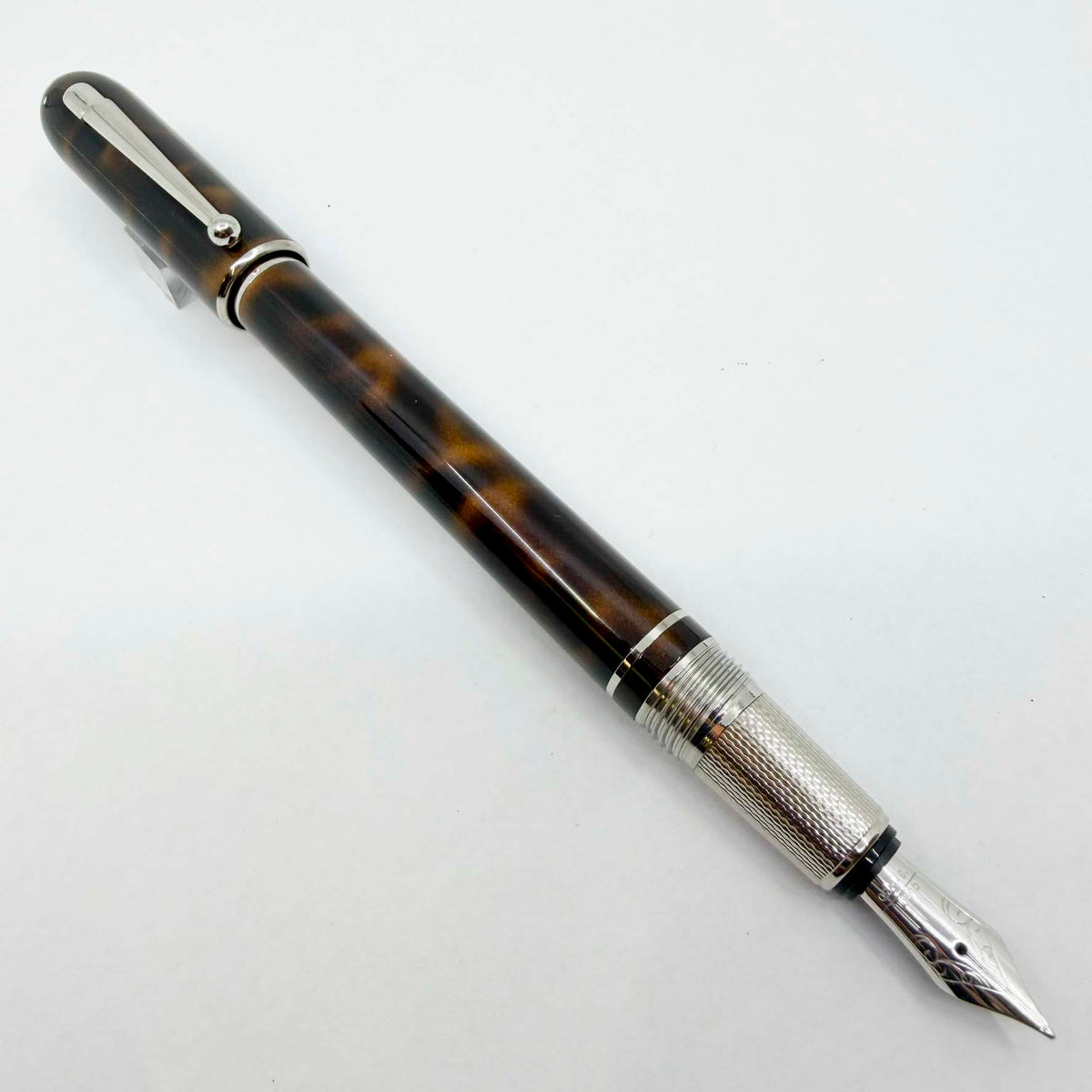 Dunhill Sidecar Tortoiseshell Lacquer Fountain Pen - Medium 18kt Gold Nib - MINT