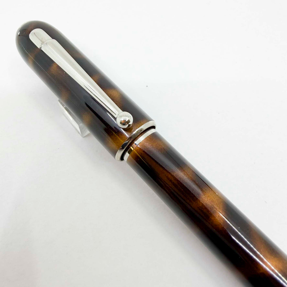 Dunhill Sidecar Tortoiseshell Lacquer Fountain Pen - Medium 18kt Gold Nib - MINT