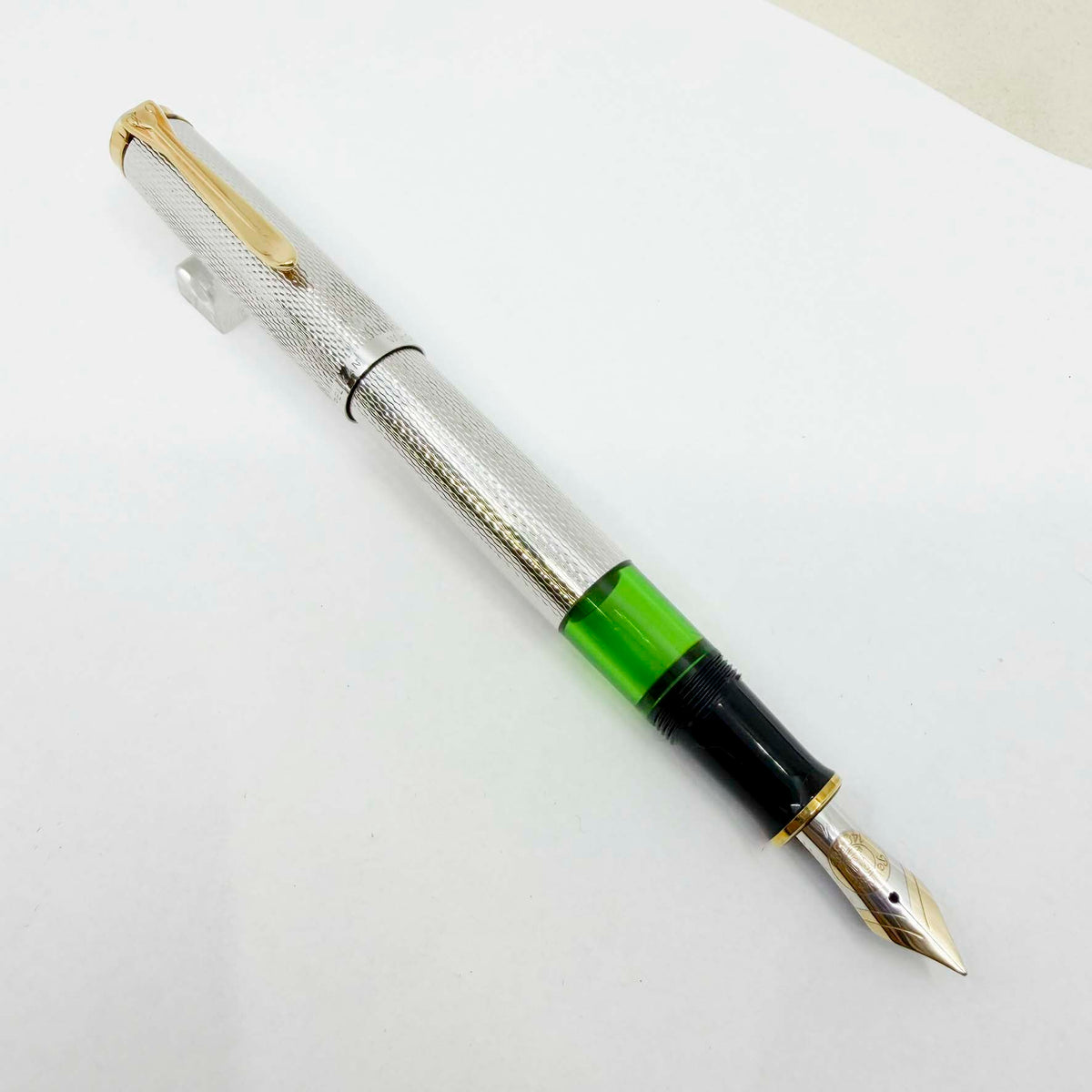 Pelikan Souveran M750 Silver-Plated 150th Anniversary Silver Jubilee Special Edition Fountain Pen - Medium 18kt Gold Nib