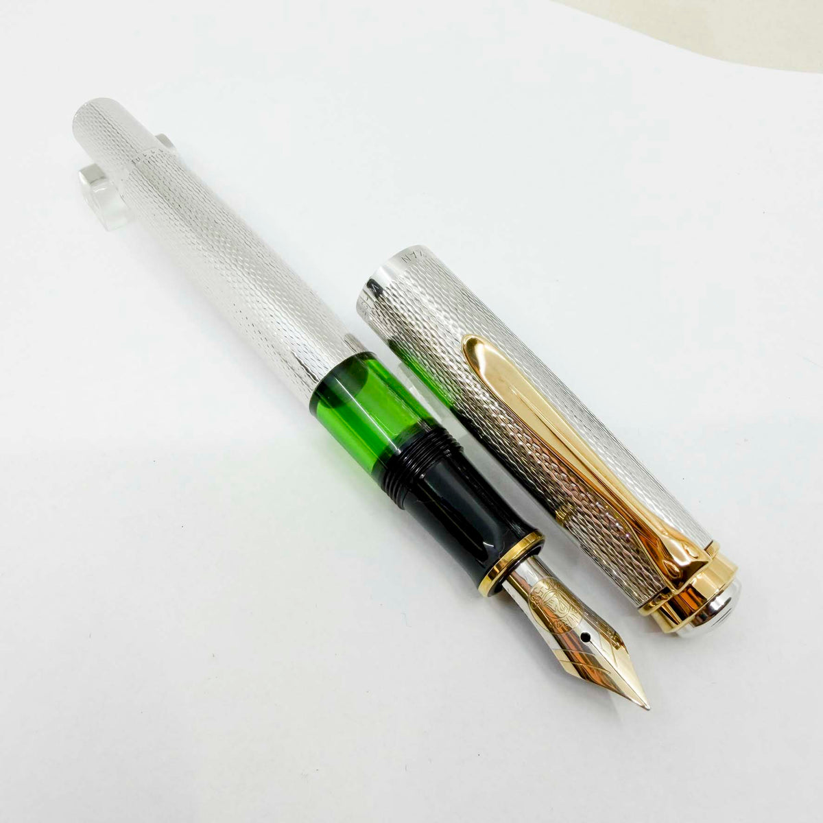 Pelikan Souveran M750 Silver-Plated 150th Anniversary Silver Jubilee Special Edition Fountain Pen - Medium 18kt Gold Nib