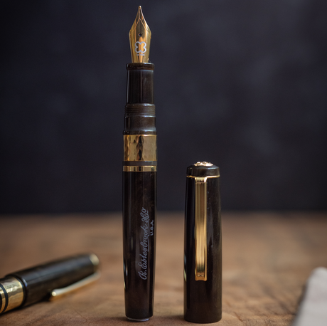Model J Chatoyant Acrylic Pumpkin Latte Fountain Pen