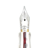 Montegrappa Symphony Lustrous Red Celluloid Octagonal Fountain  Pen - Medium 18kt Gold Nib