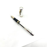 OMAS Sterling Silver Facetted Large Paragon Limited Edition Fountain Pen -  Fine 18kt Gold Nib