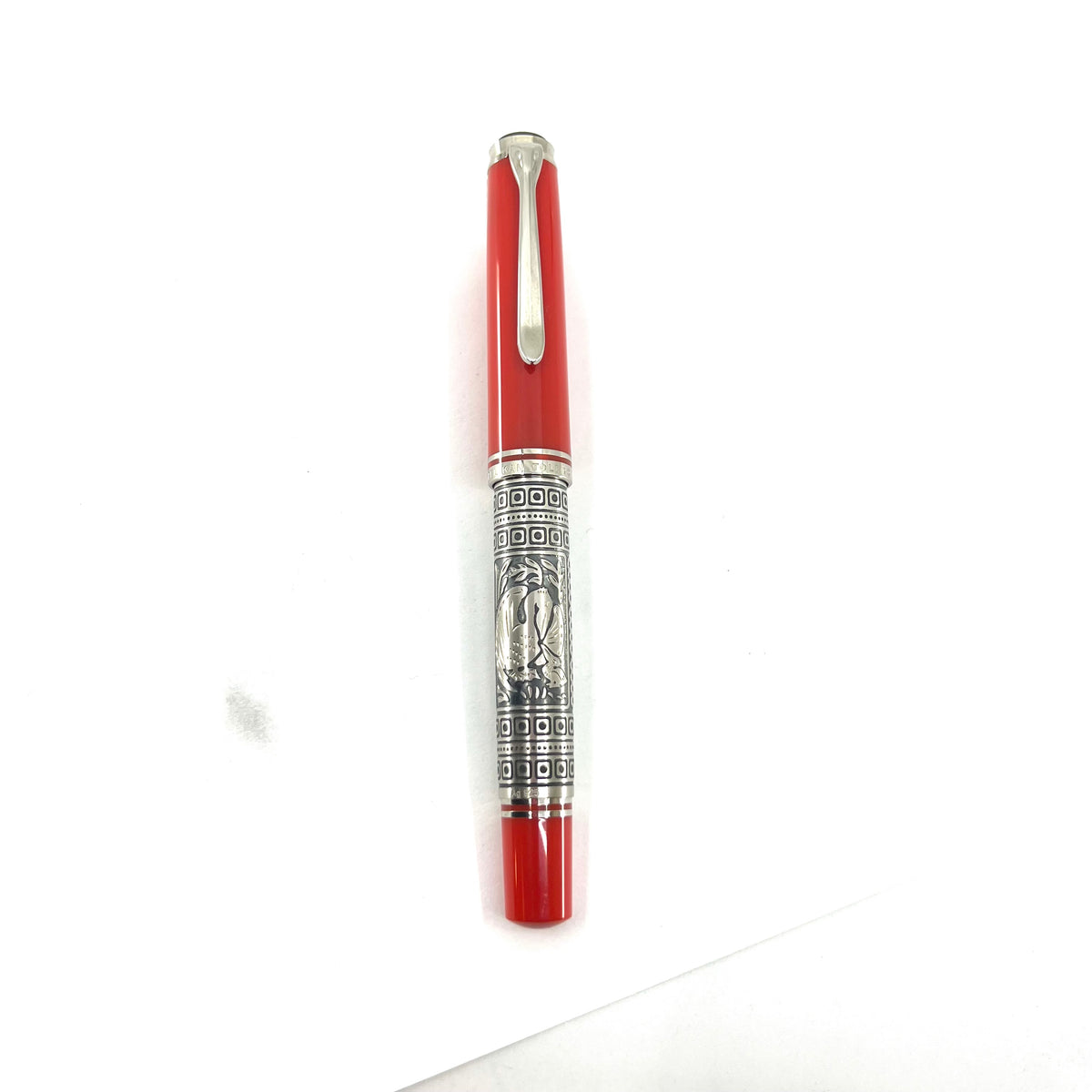 Pelikan Souveran M910 (M800 Size) Red Toledo Special Edition  Fountain Pen - Fine 18kt Gold Nib