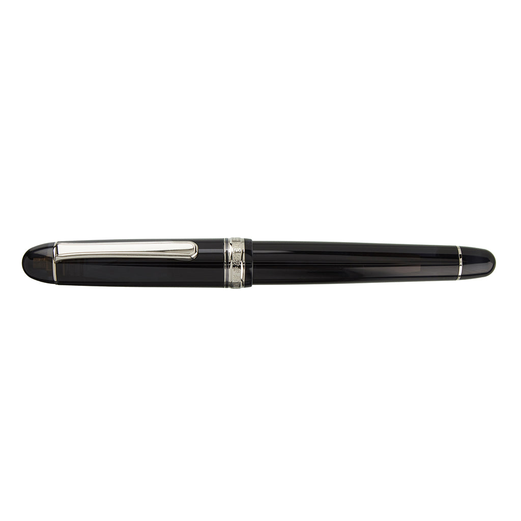 Platinum 3776 Century #1 Black Music Pen Rhodium