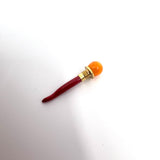 Delta Lucky Black/Orange Fountain Pen (aka WE)-  Medium 14kt Gold Nib