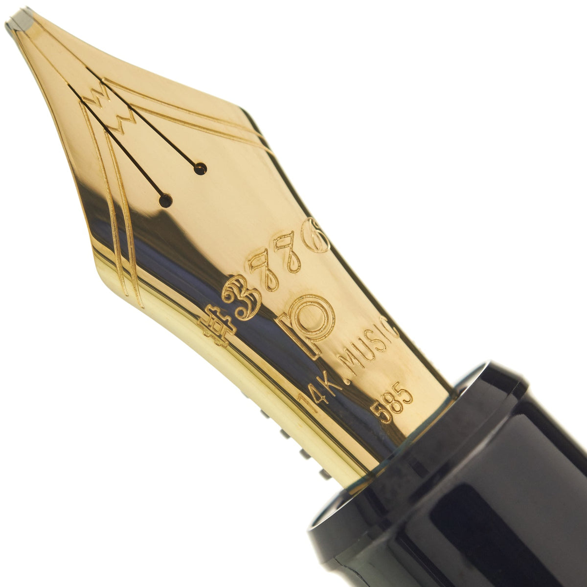 Platinum 3776 Century Black Gold Music Pen - nibs.com