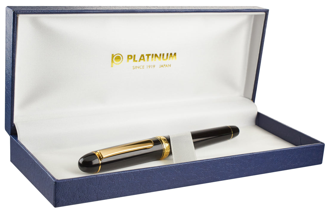 Platinum 3776 Century Black Gold Music Pen - nibs.com