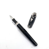 Signum (Italy) Marbleized Brown Fountain Pen - Broad 18kt Gold Nib